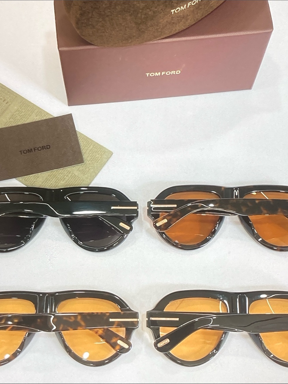 Tom Ford Black Frame Amber Lens Sunglasses with Case - Picture 9 of 9